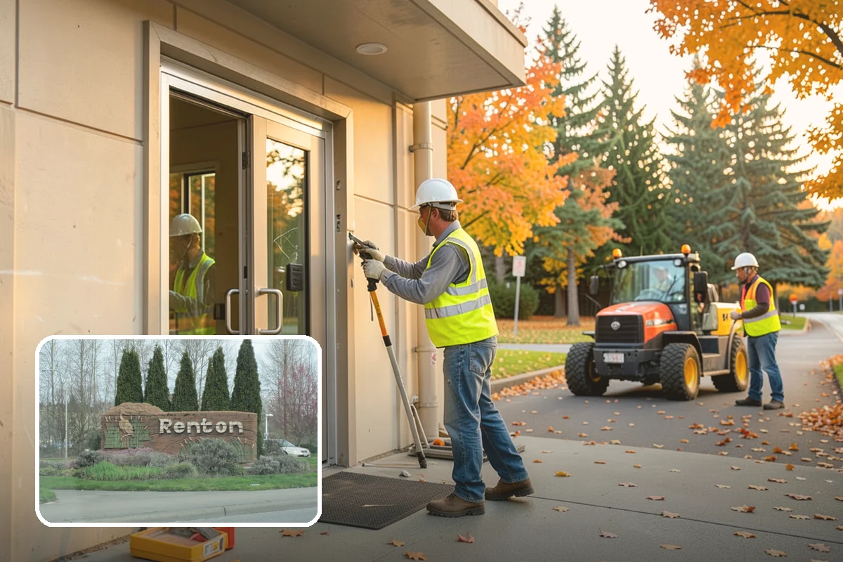 Construction Sweeping in Renton, King County, WA - Track-out controlled at site exits