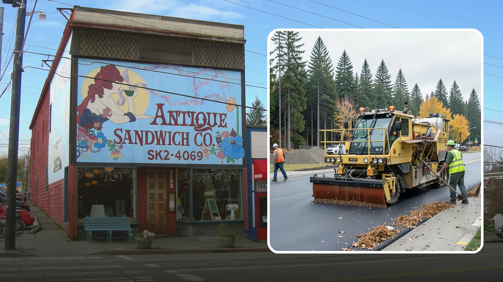 Construction Sweeping in Ruston, Pierce County, WA - Track-out and debris sweeping at and around active public construction sites.