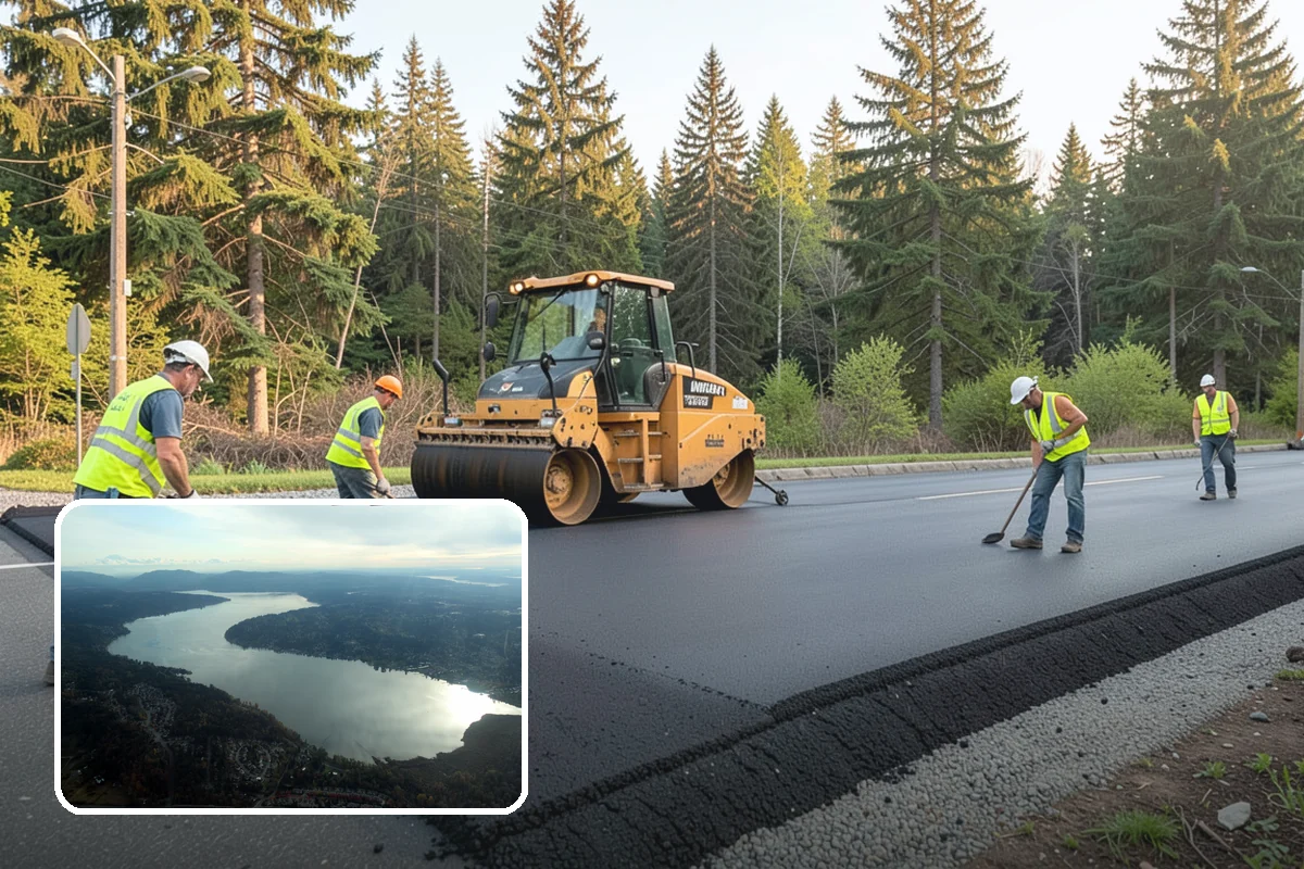 Construction Sweeping in Sammamish, King County, WA - Track-out controlled at site exits