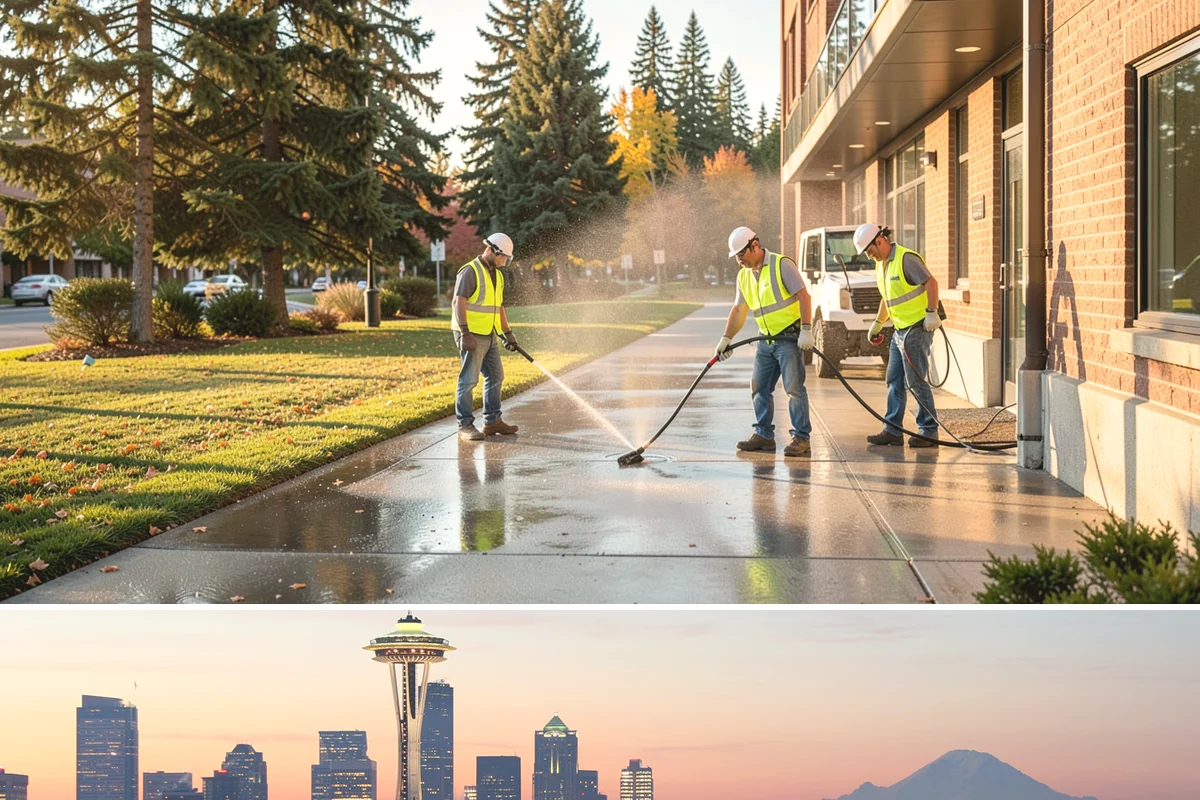 Construction Sweeping in Seattle, King County, WA - Track-out is heaviest during the wet months when soil clings to tires and tracks onto pavement.