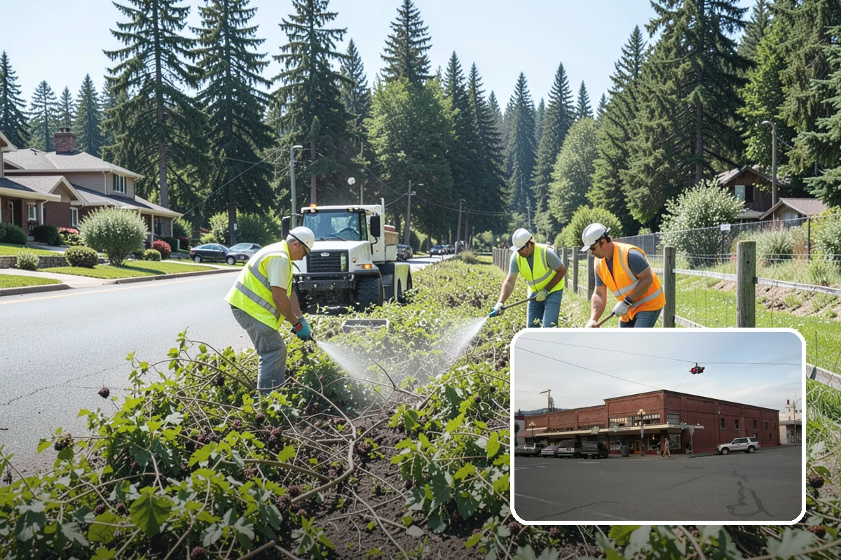 Construction Sweeping in Sedro-Woolley, Skagit County, WA - Track-out controlled at site exits