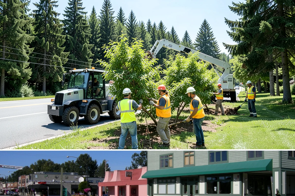 Construction Sweeping in Snoqualmie, King County, WA - Track-out is heaviest during the wet months when soil clings to tires and tracks onto pavement.