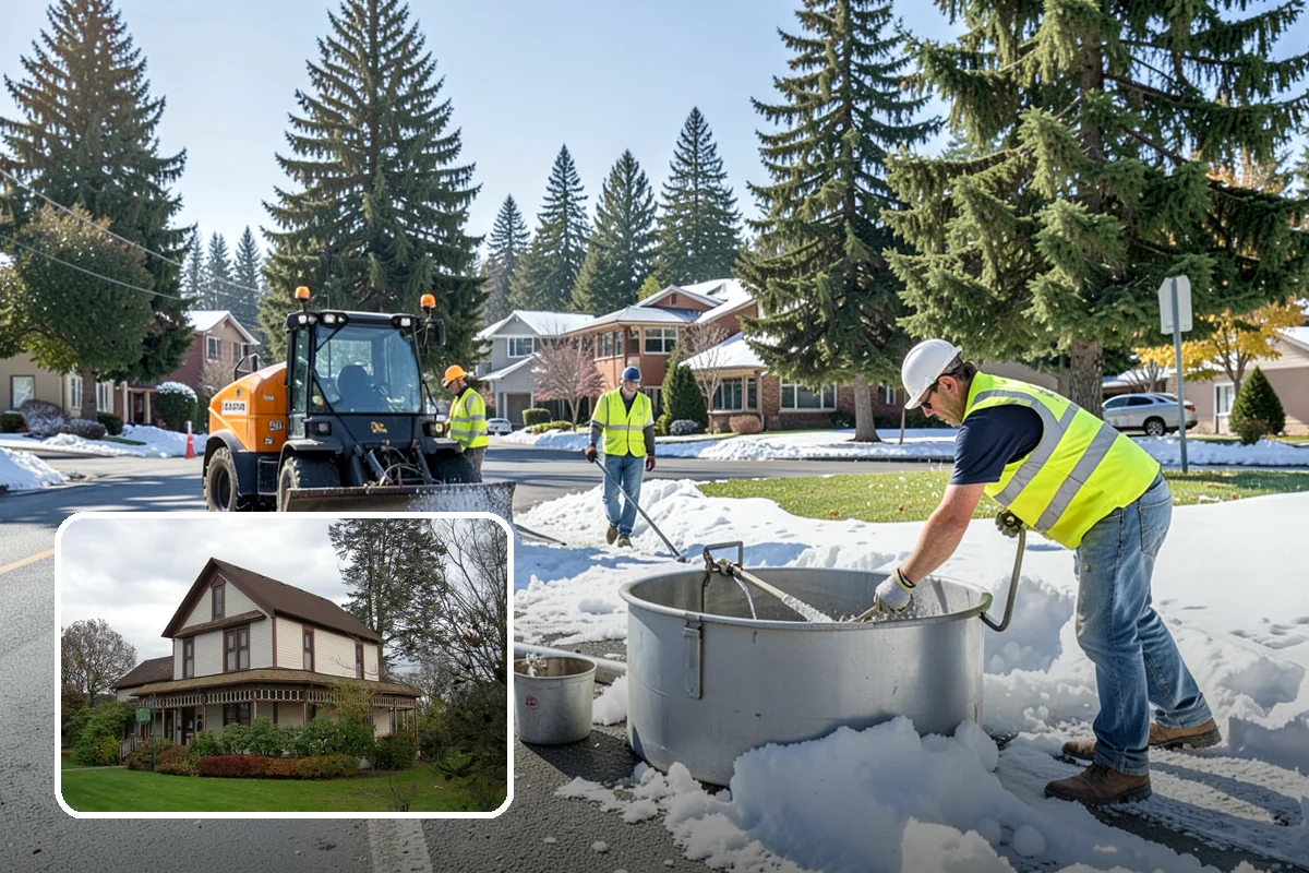 Construction Sweeping in Sumner, Pierce County, WA - Track-out controlled at site exits