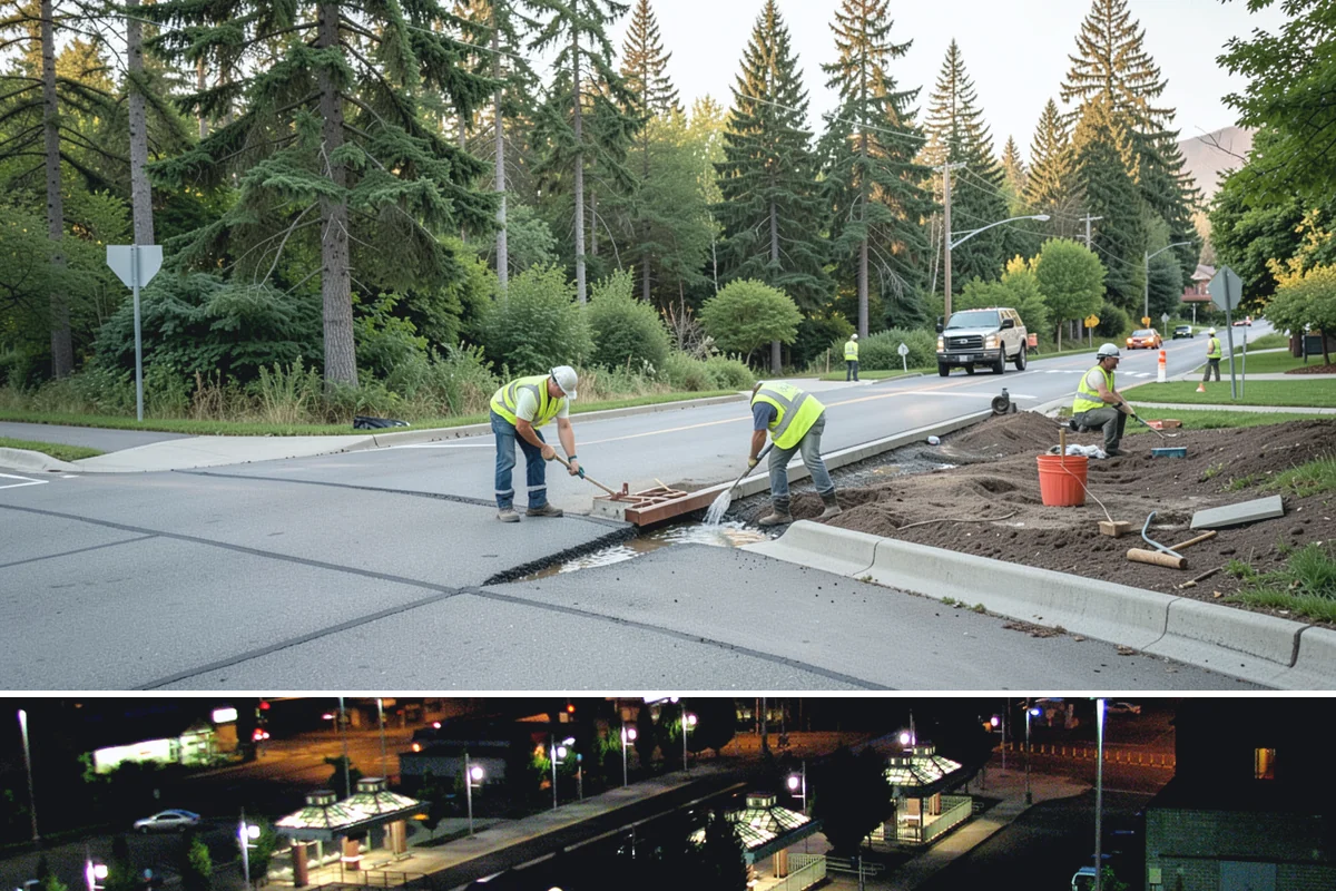 Contract Grounds Maintenance in Auburn, King County, WA - Crews shift from mowing-heavy summer routines to leaf and storm cleanup as the seasons change.