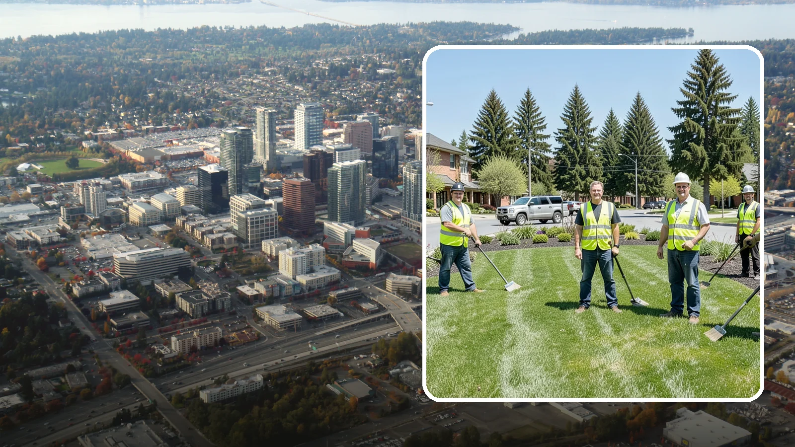 Contract Grounds Maintenance in Bellevue, King County, WA - Full-service grounds maintenance delivered under a competitively awarded, performance-based contract.