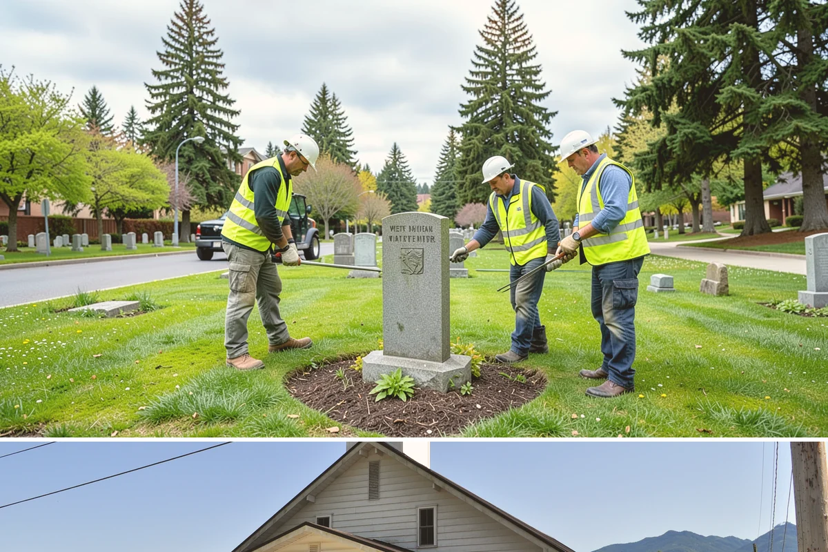 Contract Grounds Maintenance in Concrete, Skagit County, WA - Crews shift from mowing-heavy summer routines to leaf and storm cleanup as the seasons change.