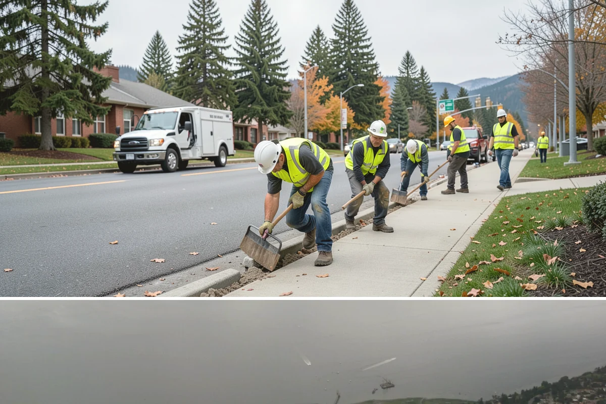 Contract Grounds Maintenance in Des Moines, King County, WA - Crews shift from mowing-heavy summer routines to leaf and storm cleanup as the seasons change.