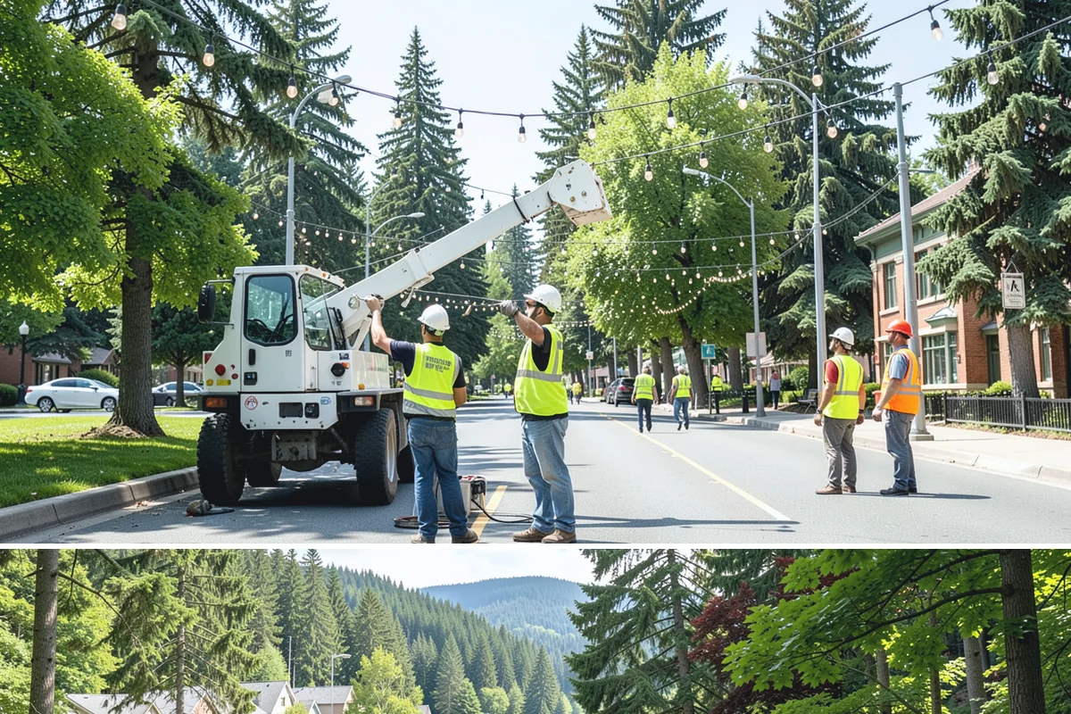 Contract Grounds Maintenance in Lake Forest Park, King County, WA - Crews shift from mowing-heavy summer routines to leaf and storm cleanup as the seasons change.
