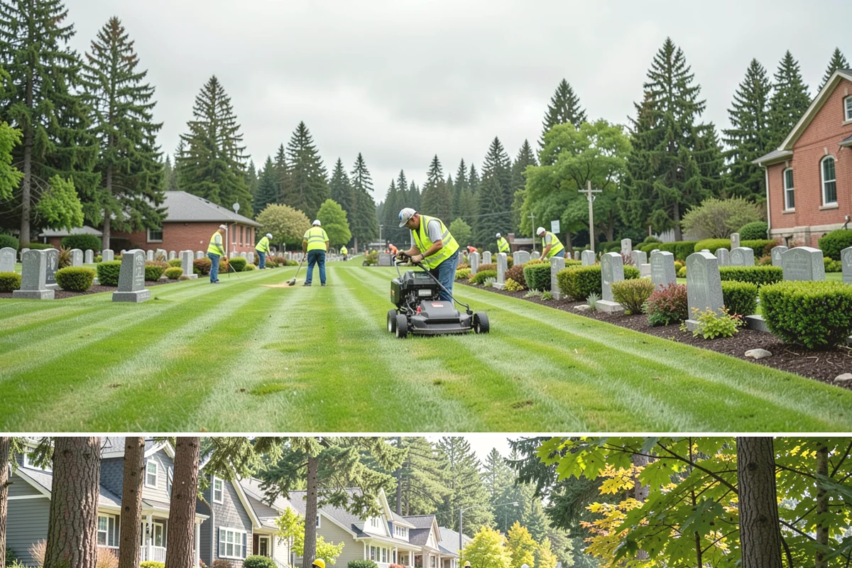 Contract Grounds Maintenance in Normandy Park, King County, WA - Crews shift from mowing-heavy summer routines to leaf and storm cleanup as the seasons change.