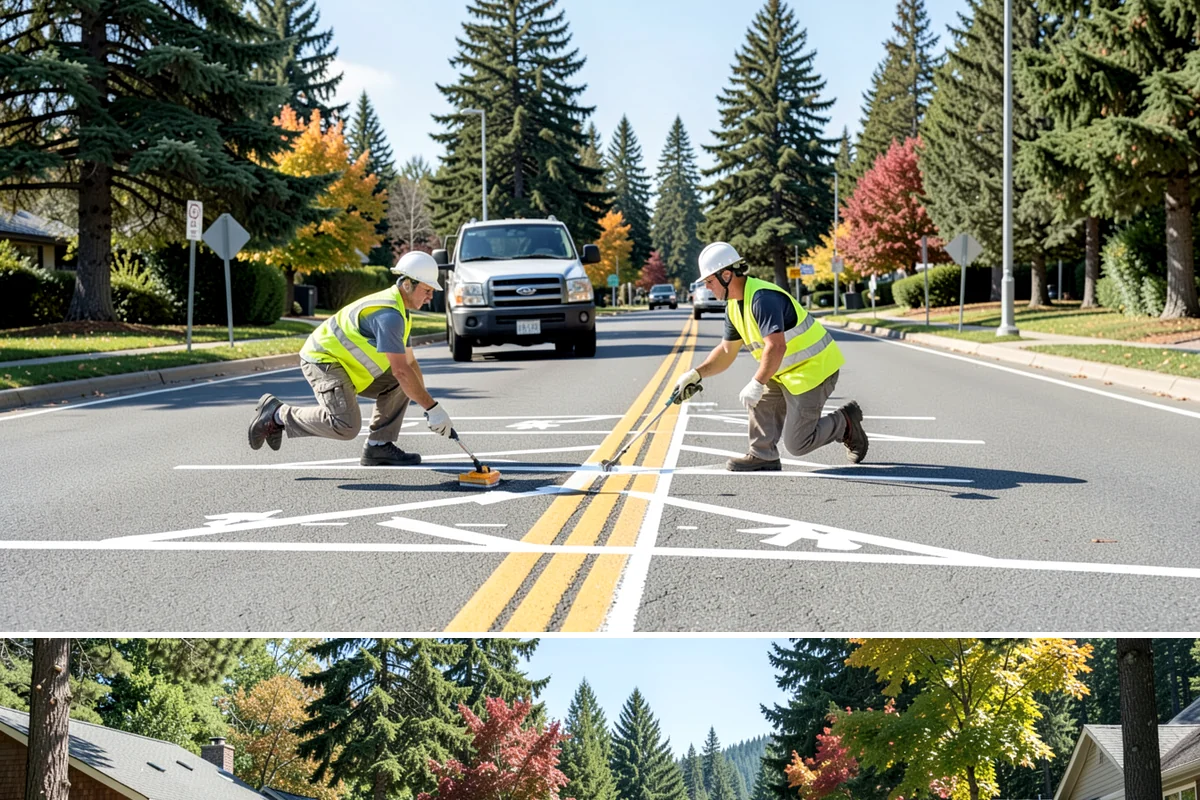 Contract Grounds Maintenance in Orting, Pierce County, WA - Crews shift from mowing-heavy summer routines to leaf and storm cleanup as the seasons change.