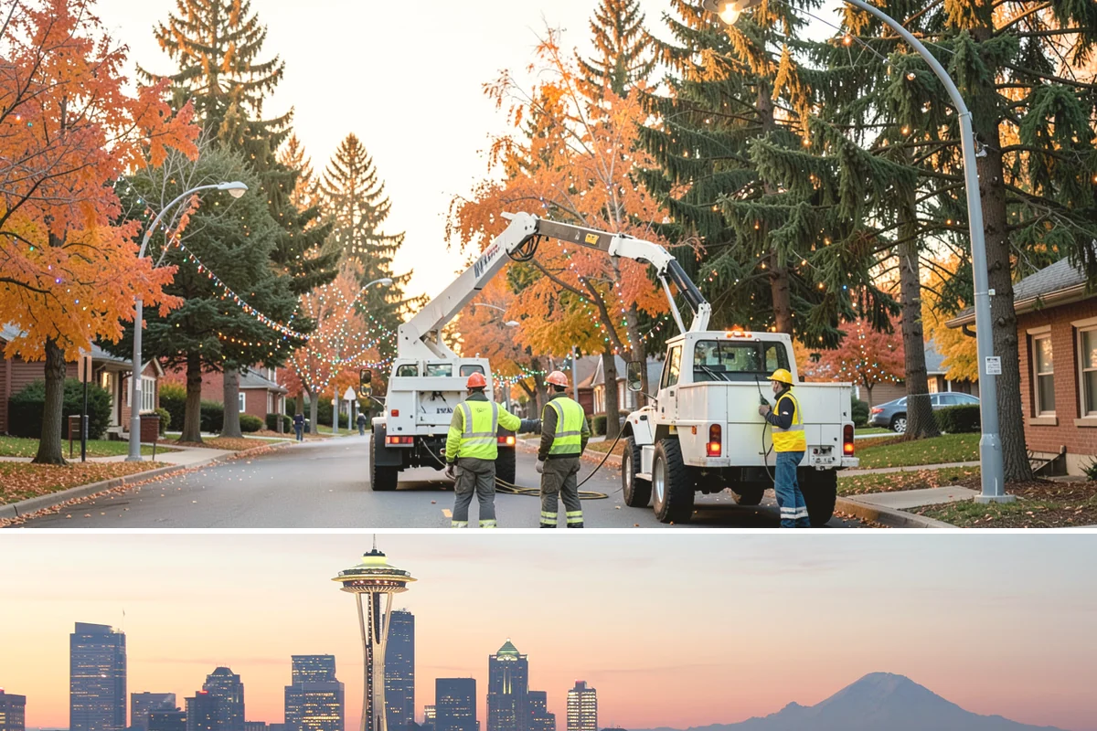 Contract Grounds Maintenance in Seattle, King County, WA - Crews shift from mowing-heavy summer routines to leaf and storm cleanup as the seasons change.
