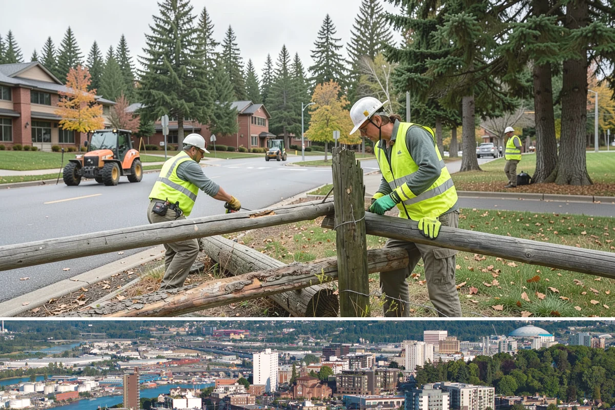 Contract Grounds Maintenance in Tacoma, Pierce County, WA - Crews shift from mowing-heavy summer routines to leaf and storm cleanup as the seasons change.