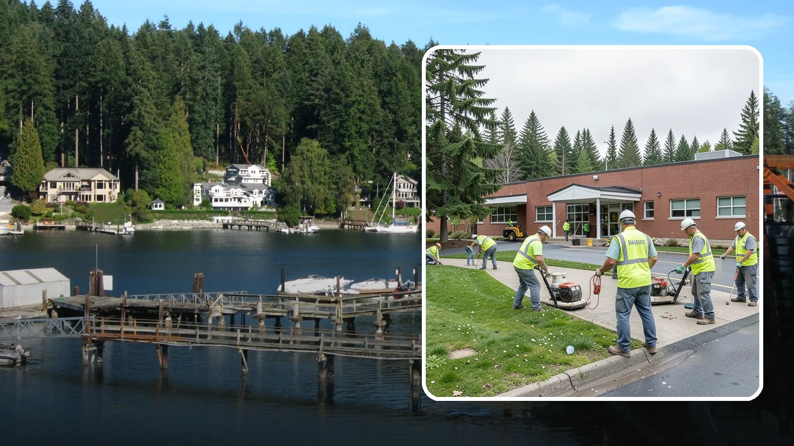 County Facilities Maintenance in Gig Harbor, Pierce County, WA - Grounds and site maintenance for Western Washington county facilities, from courthouses and annexes to remote road-district yards.