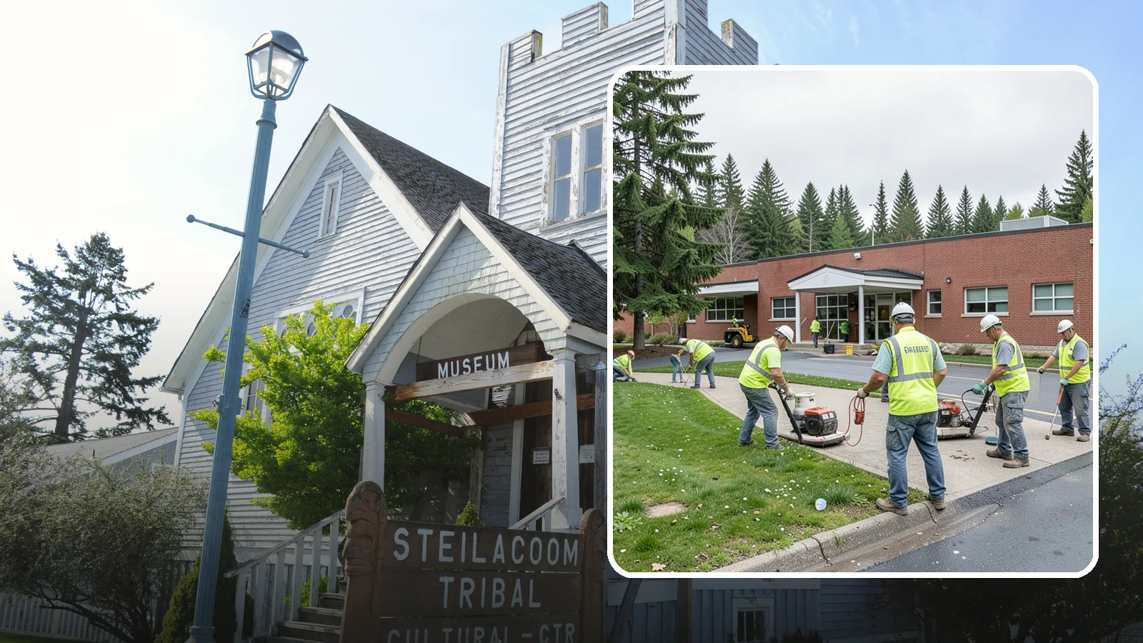 County Facilities Maintenance in Steilacoom, Pierce County, WA - Grounds and site maintenance for Western Washington county facilities, from courthouses and annexes to remote road-district yards.