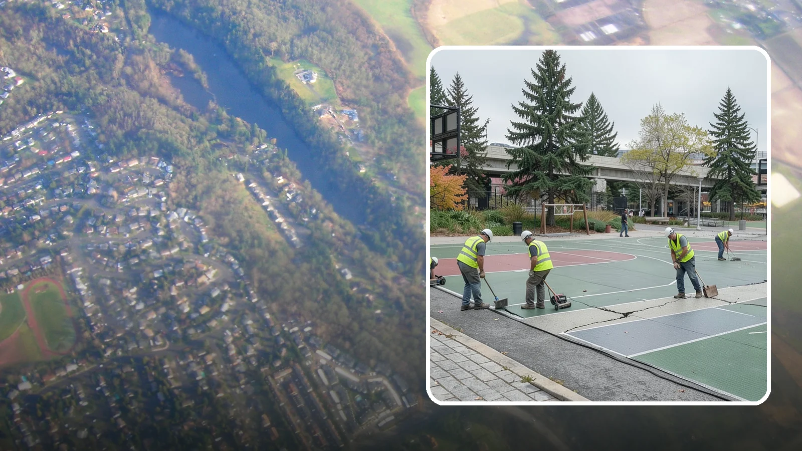Court Crack Repair in Algona, King County, WA - Structural and surface crack repair that stabilizes municipal sport courts before they require full reconstruction.