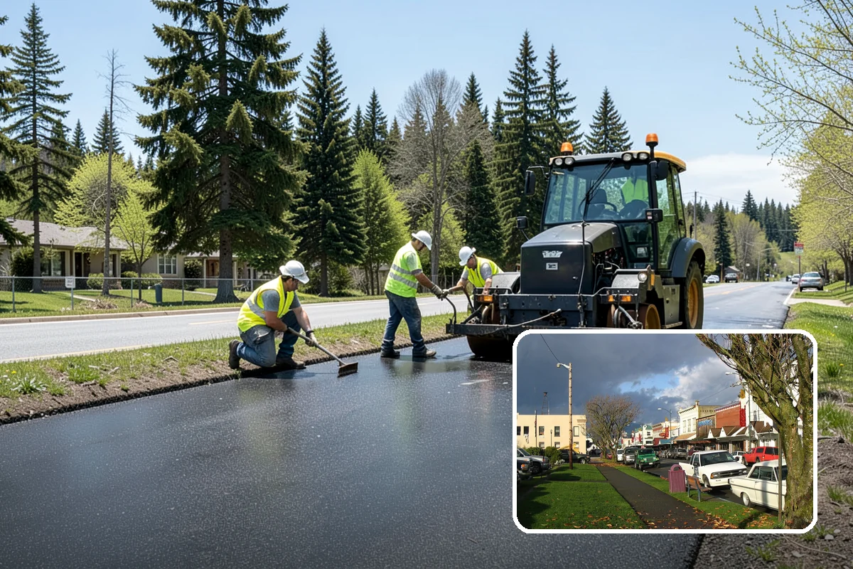 Court Crack Repair in Arlington, Snohomish County, WA - Prevents trip hazards that expose the agency to liability