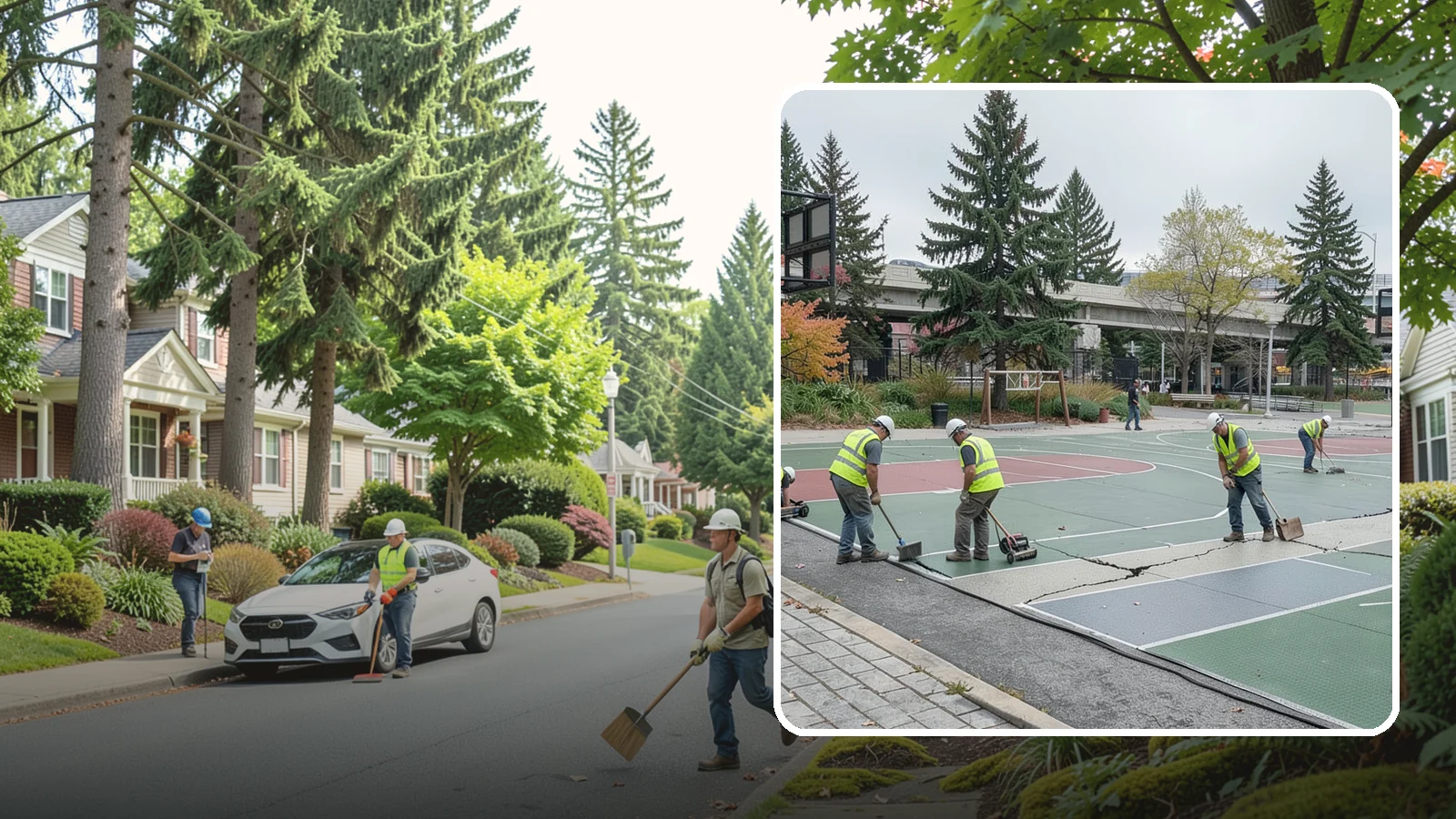 Court Crack Repair in Beaux Arts Village, King County, WA - Structural and surface crack repair that stabilizes municipal sport courts before they require full reconstruction.