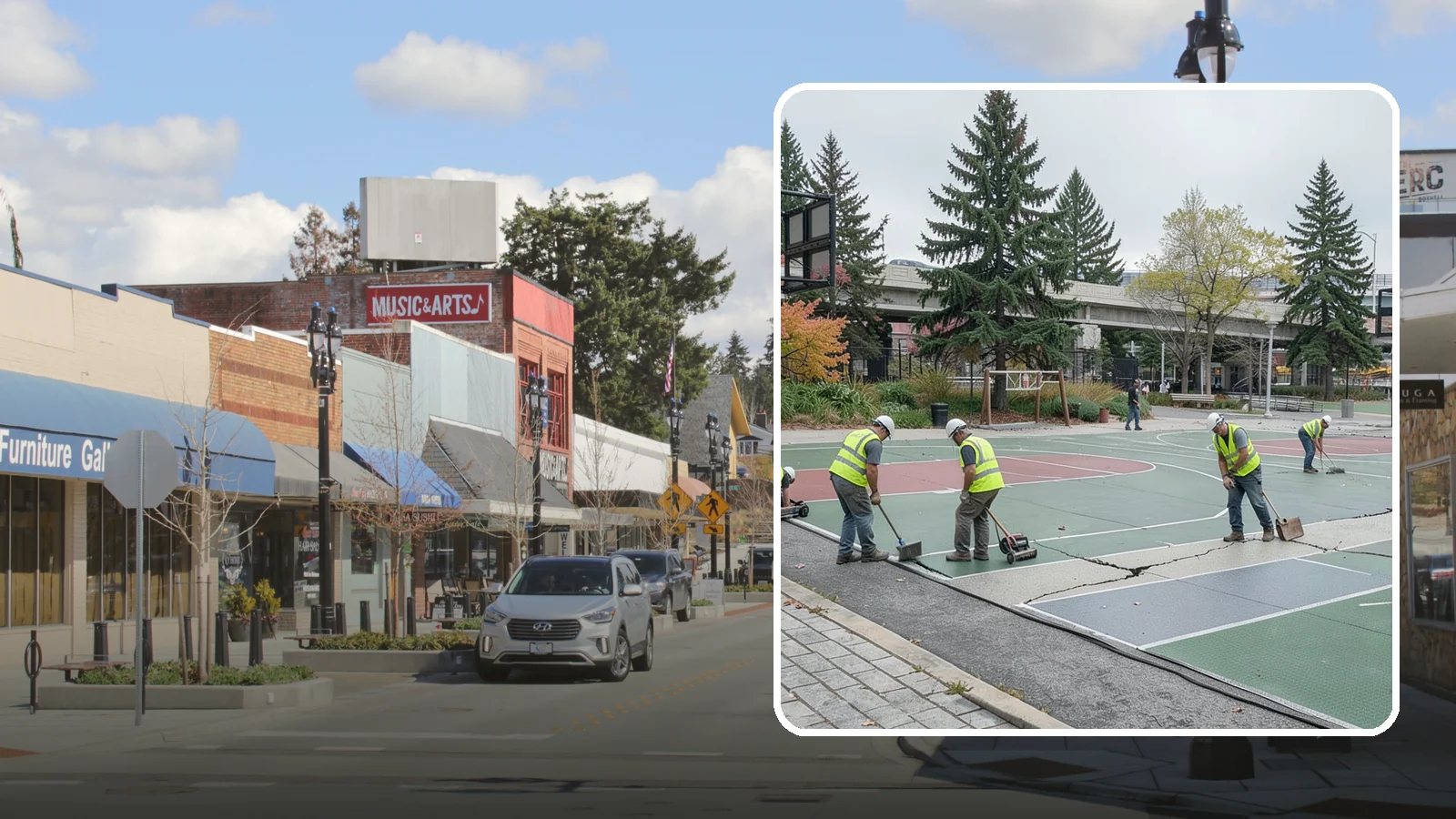 Court Crack Repair in Bothell, King County, WA - Structural and surface crack repair that stabilizes municipal sport courts before they require full reconstruction.