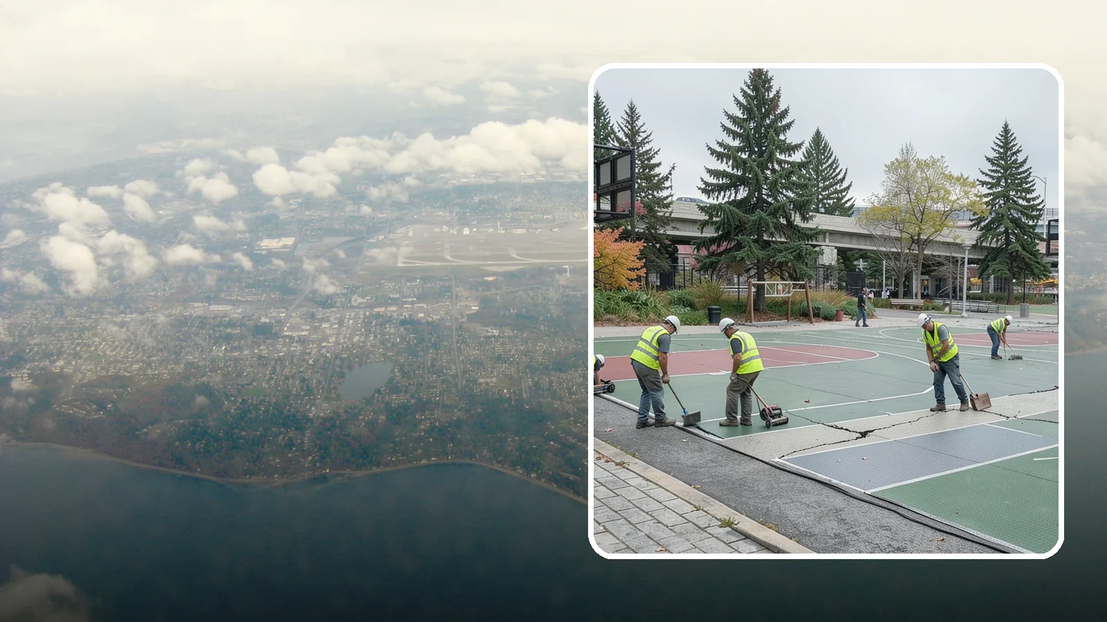 Court Crack Repair in Burien, King County, WA - Structural and surface crack repair that stabilizes municipal sport courts before they require full reconstruction.