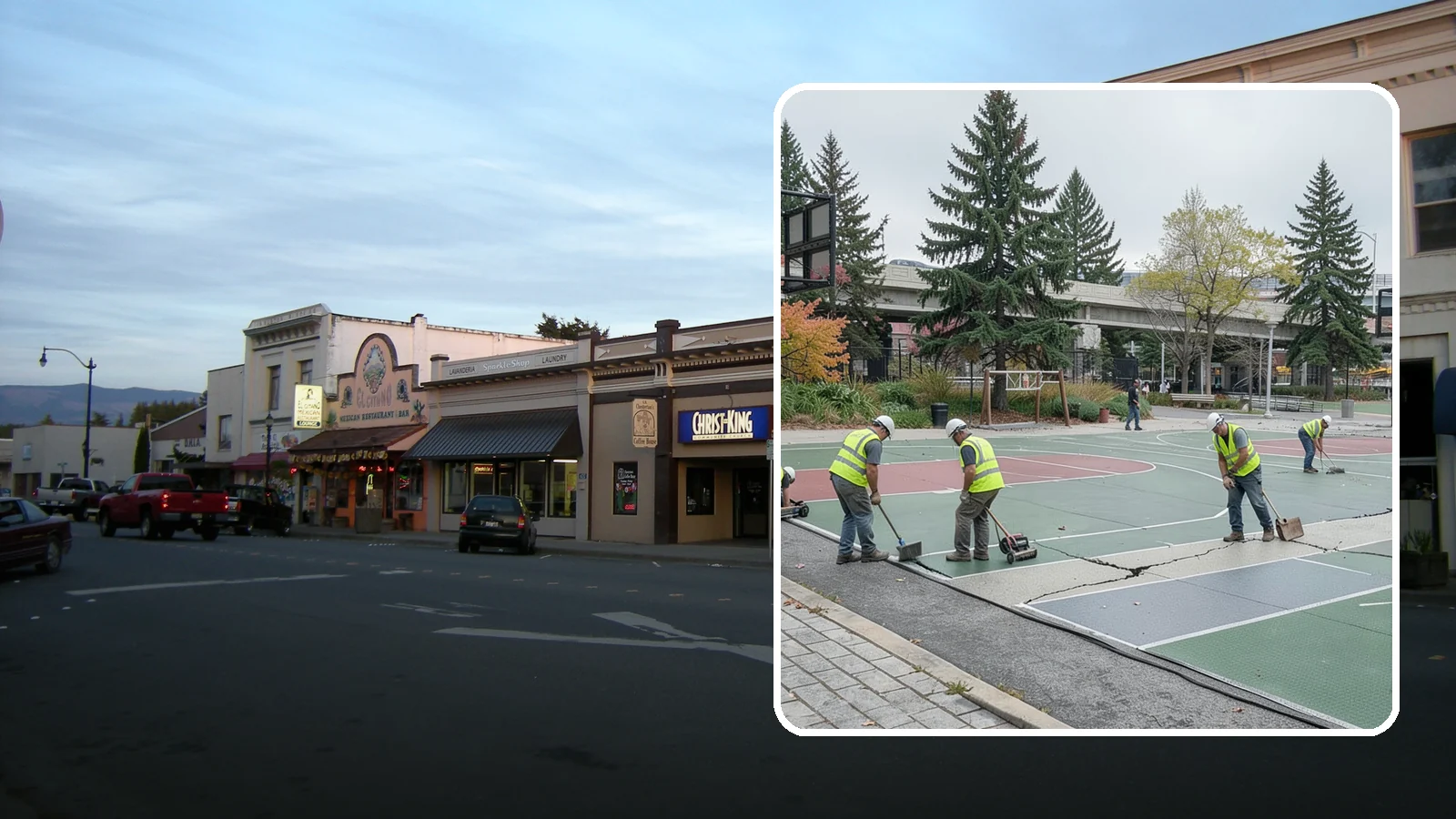 Court Crack Repair in Burlington, Skagit County, WA - Structural and surface crack repair that stabilizes municipal sport courts before they require full reconstruction.