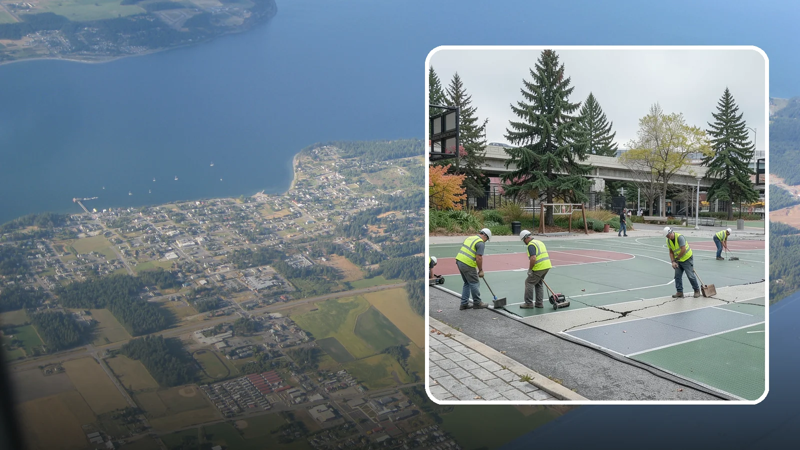 Court Crack Repair in Coupeville, Island County, WA - Structural and surface crack repair that stabilizes municipal sport courts before they require full reconstruction.