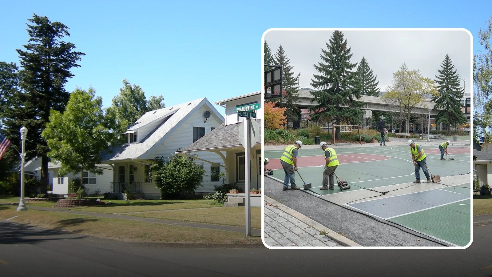 Court Crack Repair in DuPont, Pierce County, WA - Structural and surface crack repair that stabilizes municipal sport courts before they require full reconstruction.