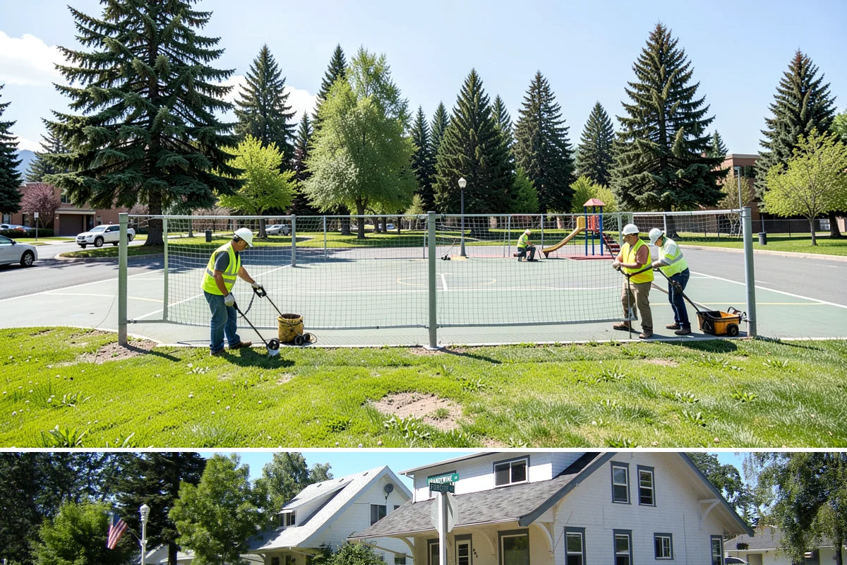 Court Crack Repair in DuPont, Pierce County, WA - Repairs perform best in dry summer weather when the slab is fully dry and daytime temperatures support proper curing.