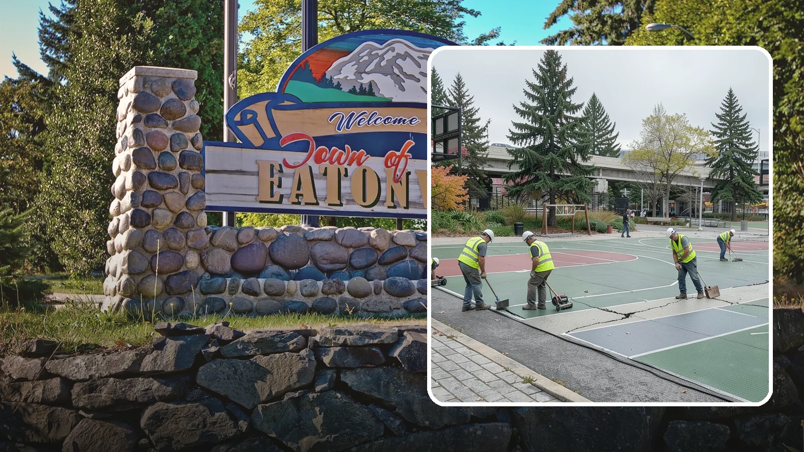 Court Crack Repair in Eatonville, Pierce County, WA - Structural and surface crack repair that stabilizes municipal sport courts before they require full reconstruction.