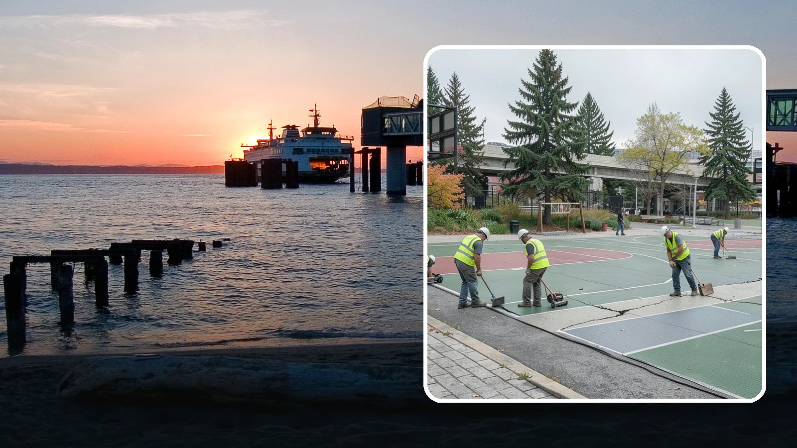 Court Crack Repair in Edmonds, Snohomish County, WA - Structural and surface crack repair that stabilizes municipal sport courts before they require full reconstruction.