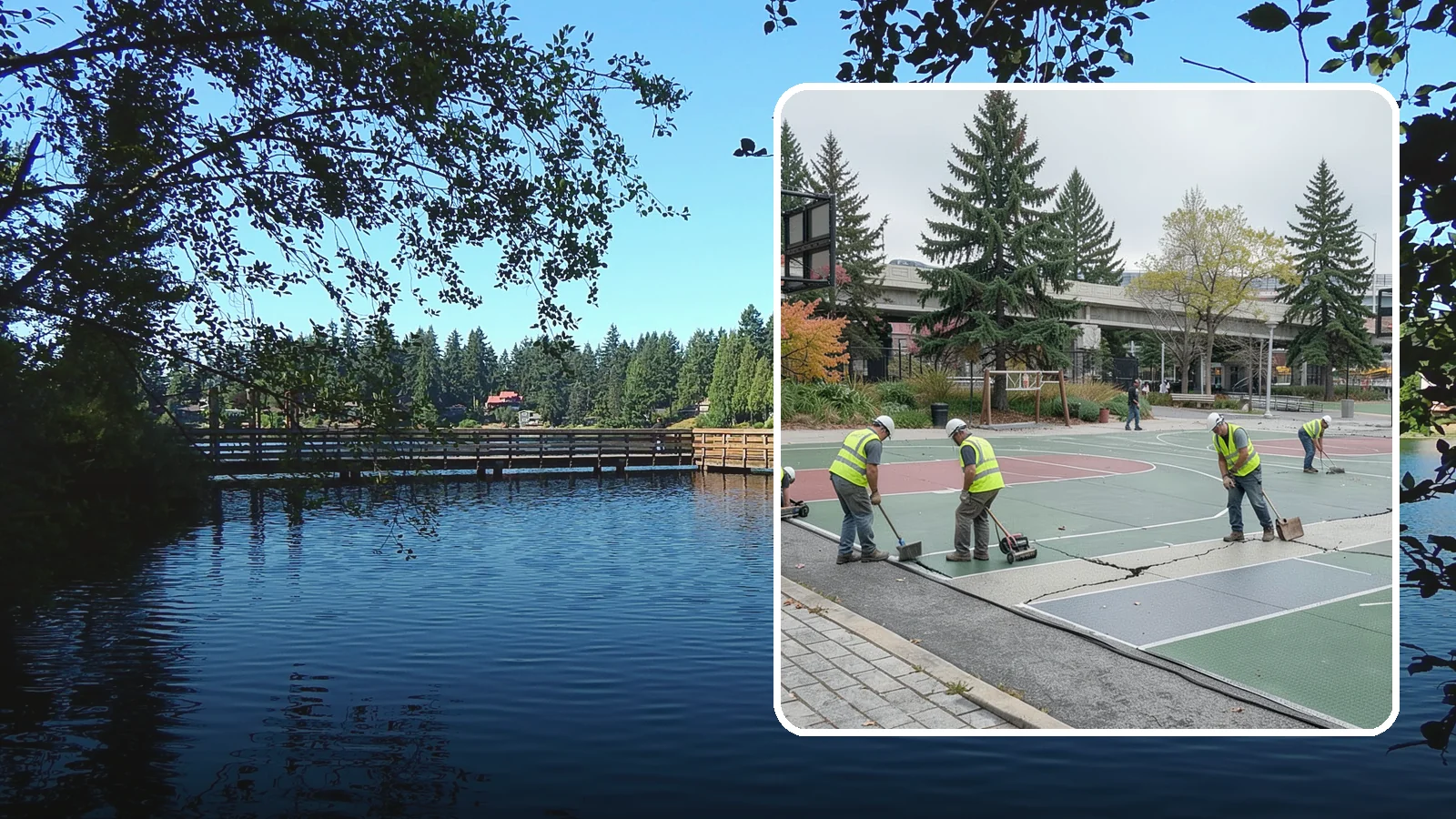 Court Crack Repair in Federal Way, King County, WA - Structural and surface crack repair that stabilizes municipal sport courts before they require full reconstruction.