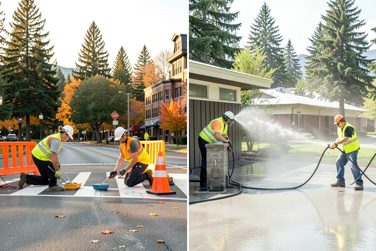 Court Crack Repair in Federal Way, King County, WA - Map and classify each crack by width and cause