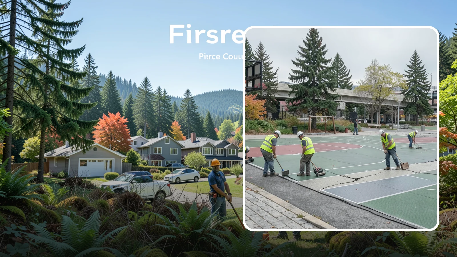 Court Crack Repair in Fircrest, Pierce County, WA - Structural and surface crack repair that stabilizes municipal sport courts before they require full reconstruction.