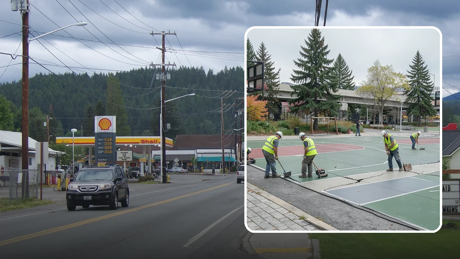 Court Crack Repair in Granite Falls, Snohomish County, WA - Structural and surface crack repair that stabilizes municipal sport courts before they require full reconstruction.
