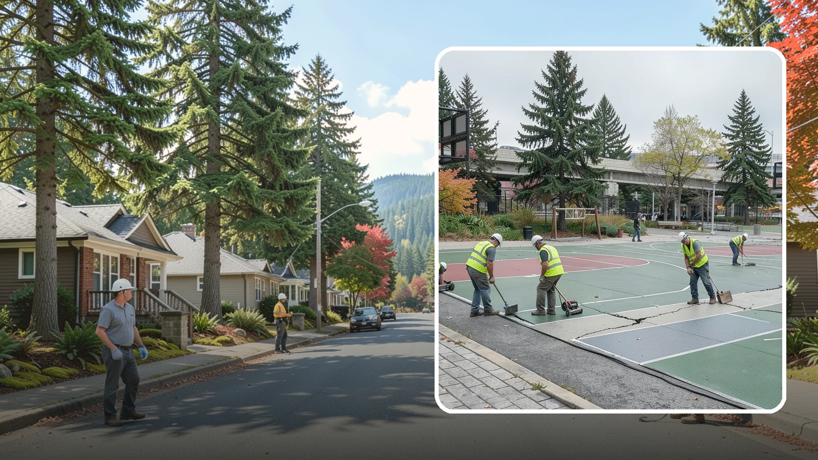 Court Crack Repair in Hunts Point, King County, WA - Structural and surface crack repair that stabilizes municipal sport courts before they require full reconstruction.