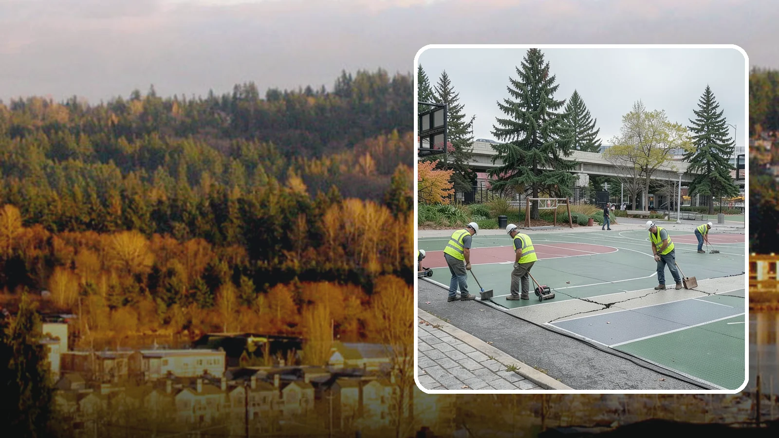 Court Crack Repair in Kenmore, King County, WA - Structural and surface crack repair that stabilizes municipal sport courts before they require full reconstruction.