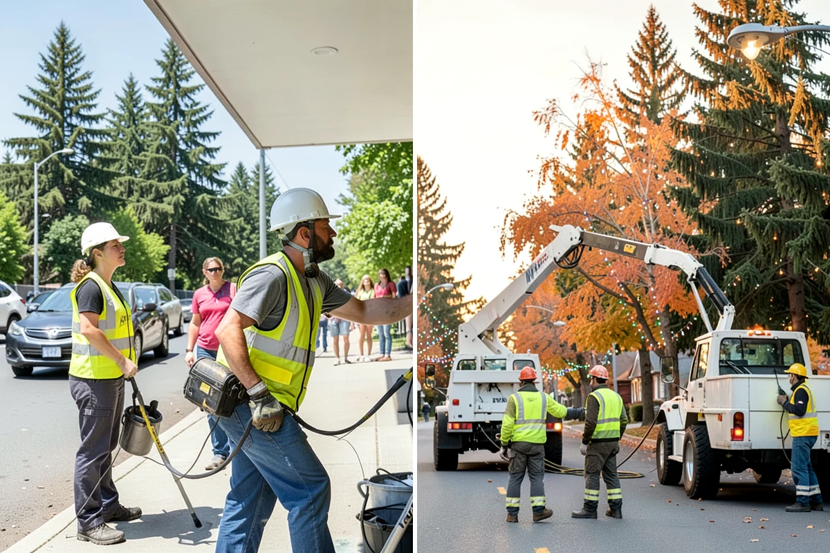 Court Crack Repair in Kenmore, King County, WA - Map and classify each crack by width and cause
