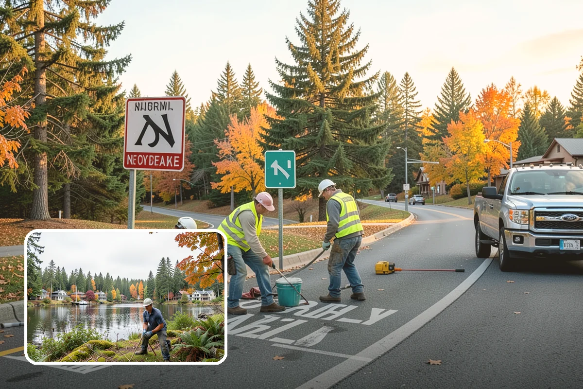 Court Crack Repair in La Conner, Skagit County, WA - Prevents trip hazards that expose the agency to liability