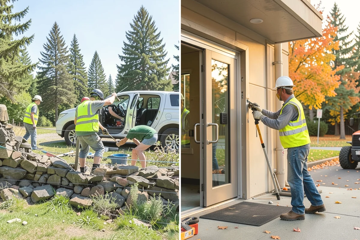 Court Crack Repair in La Conner, Skagit County, WA - Map and classify each crack by width and cause
