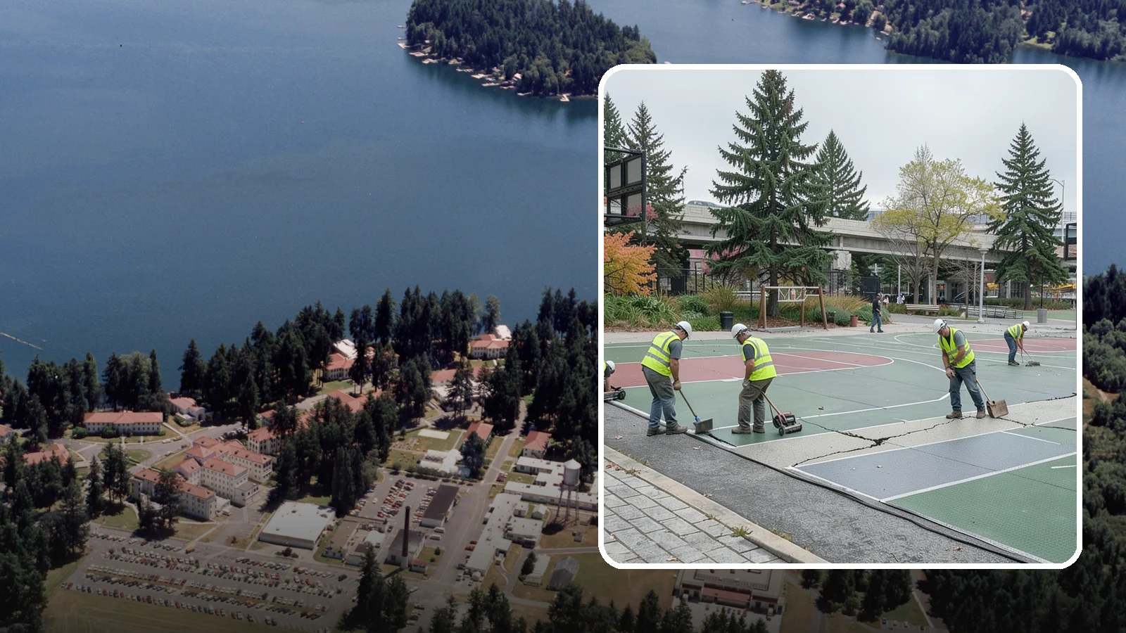 Court Crack Repair in Lakewood, Pierce County, WA - Structural and surface crack repair that stabilizes municipal sport courts before they require full reconstruction.