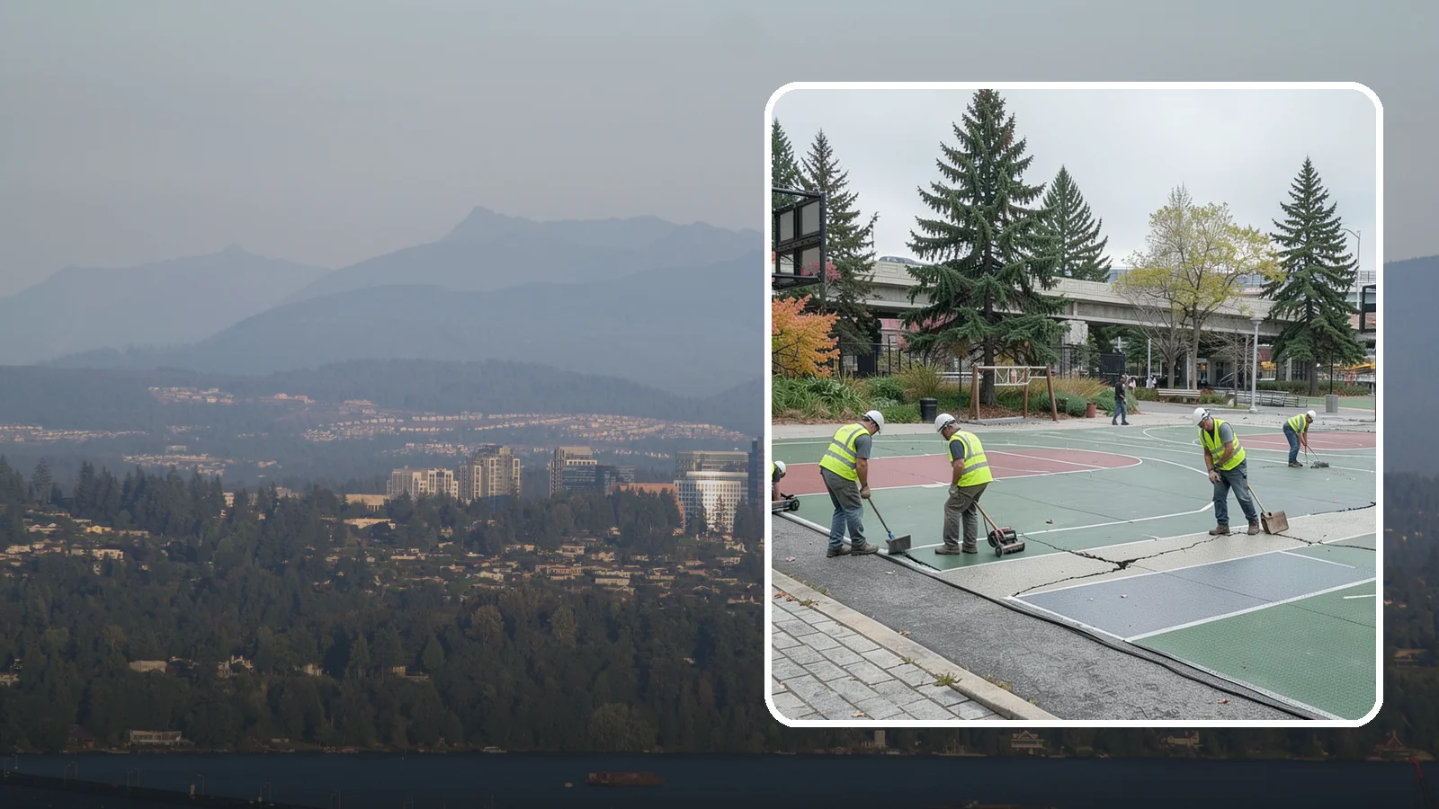 Court Crack Repair in Medina, King County, WA - Structural and surface crack repair that stabilizes municipal sport courts before they require full reconstruction.