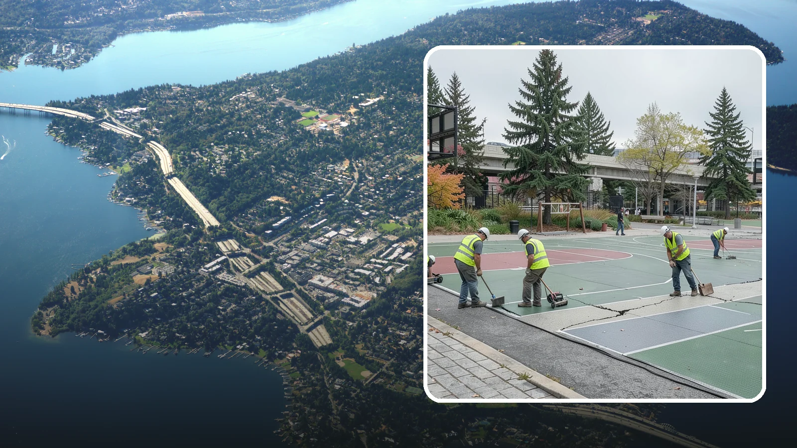Court Crack Repair in Mercer Island, King County, WA - Structural and surface crack repair that stabilizes municipal sport courts before they require full reconstruction.