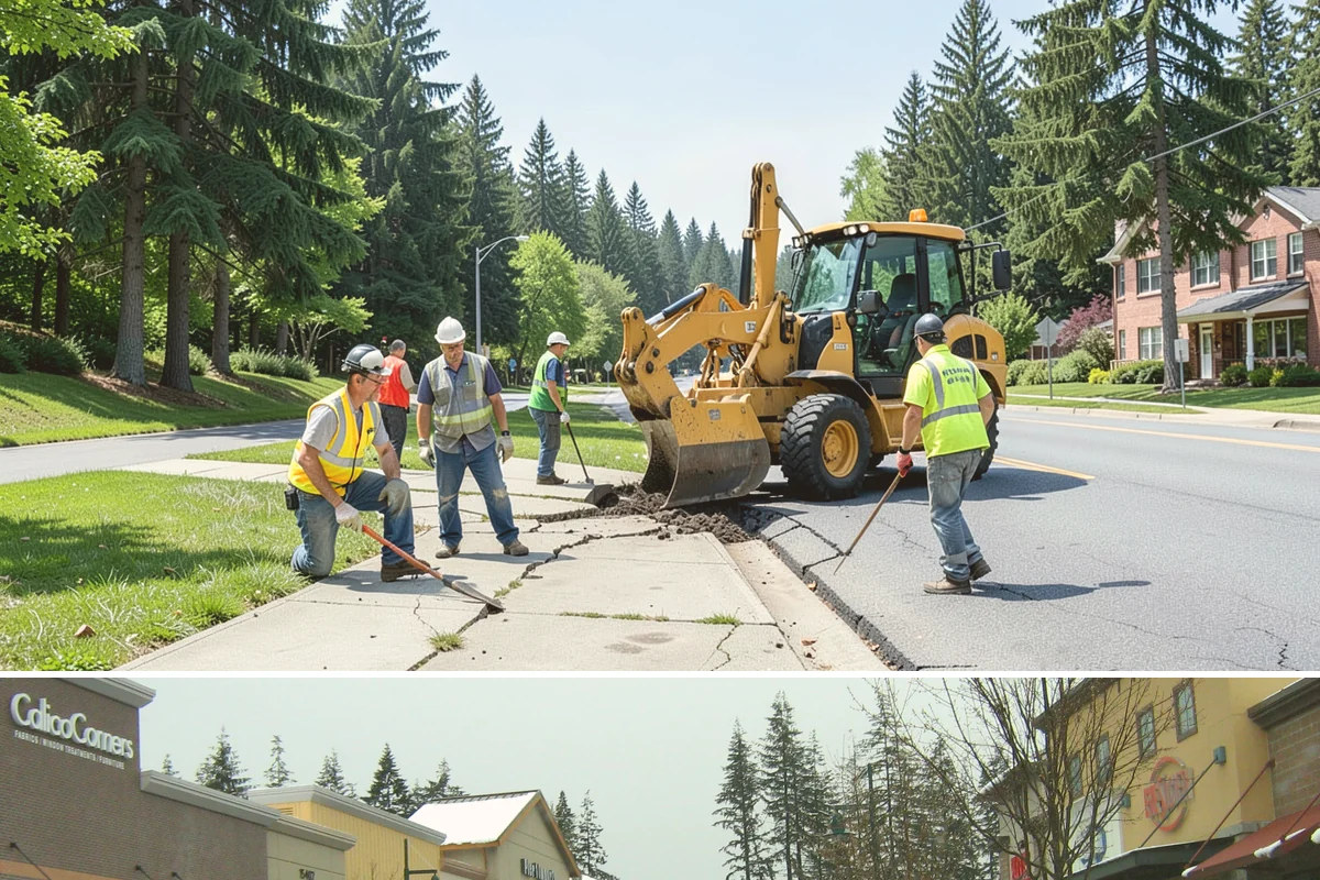 Court Crack Repair in Mill Creek, Snohomish County, WA - Repairs perform best in dry summer weather when the slab is fully dry and daytime temperatures support proper curing.
