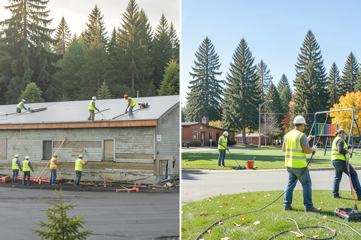Court Crack Repair in Mountlake Terrace, Snohomish County, WA - Map and classify each crack by width and cause