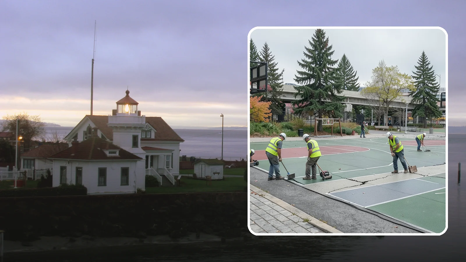 Court Crack Repair in Mukilteo, Snohomish County, WA - Structural and surface crack repair that stabilizes municipal sport courts before they require full reconstruction.