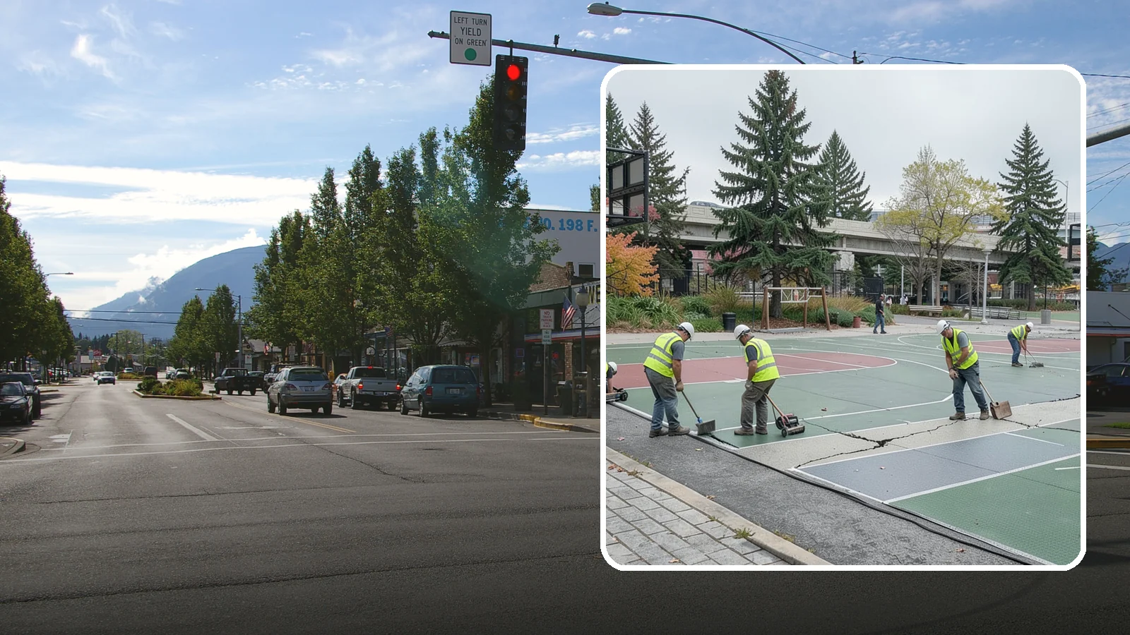 Court Crack Repair in North Bend, King County, WA - Structural and surface crack repair that stabilizes municipal sport courts before they require full reconstruction.