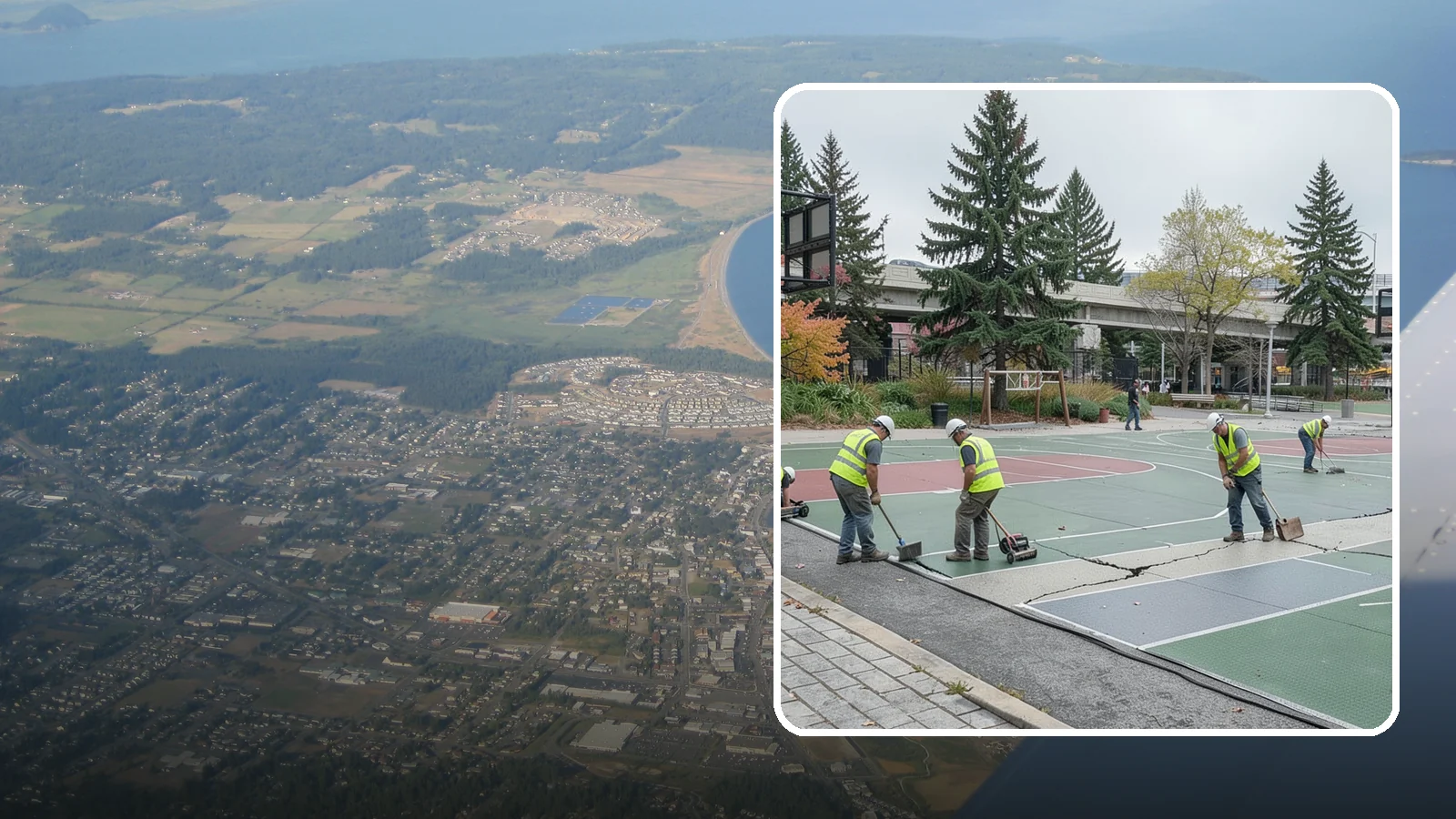 Court Crack Repair in Oak Harbor, Island County, WA - Structural and surface crack repair that stabilizes municipal sport courts before they require full reconstruction.