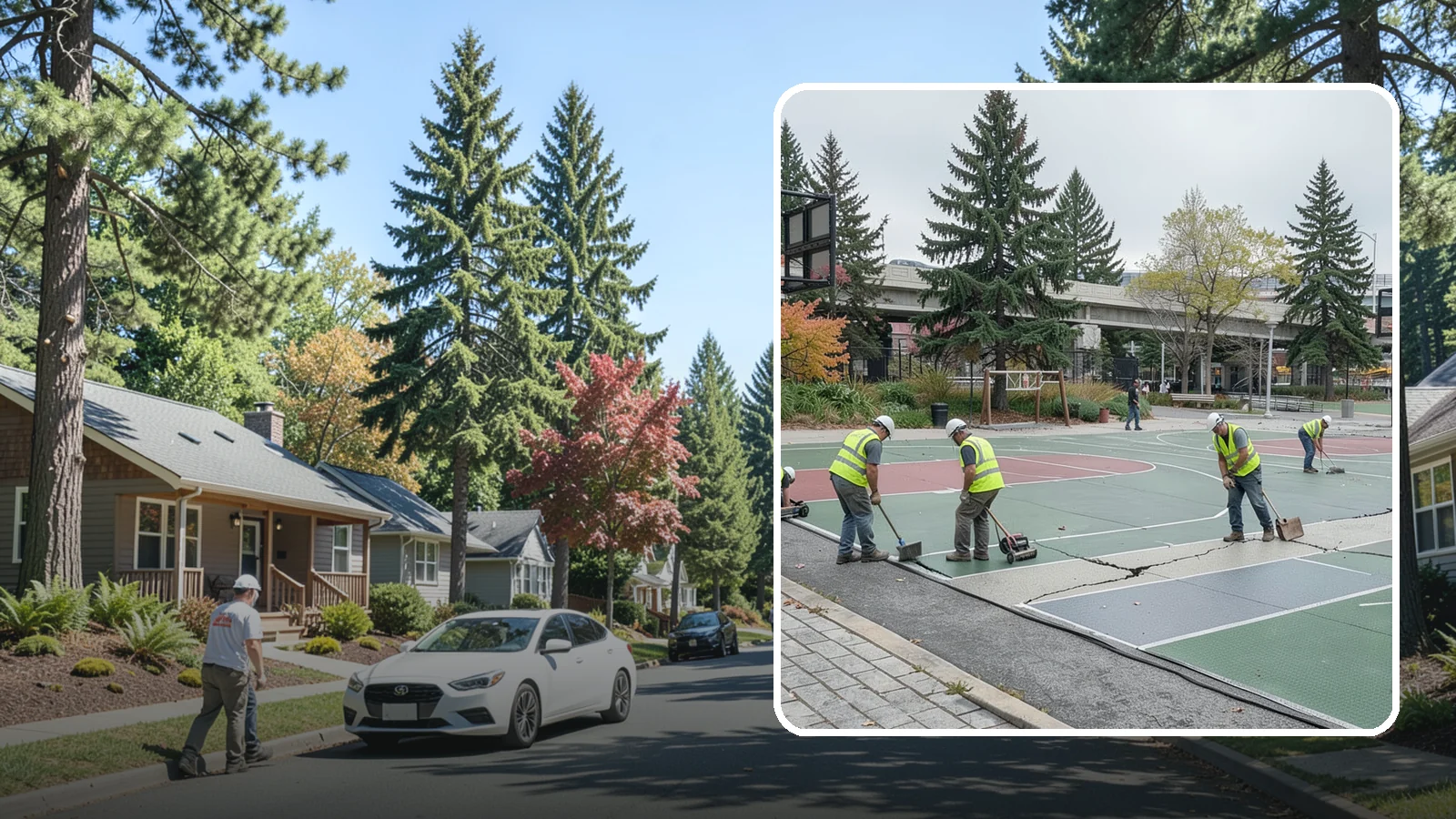 Court Crack Repair in Orting, Pierce County, WA - Structural and surface crack repair that stabilizes municipal sport courts before they require full reconstruction.