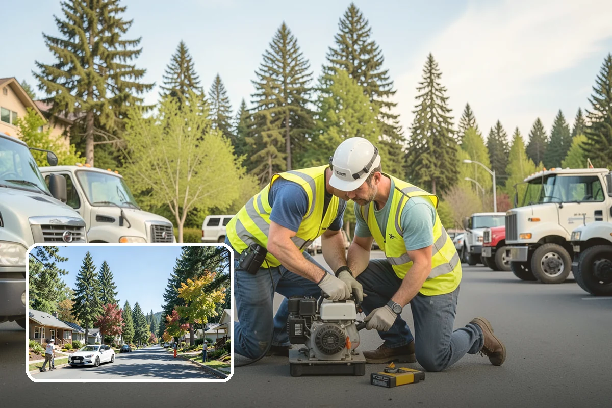 Court Crack Repair in Orting, Pierce County, WA - Prevents trip hazards that expose the agency to liability