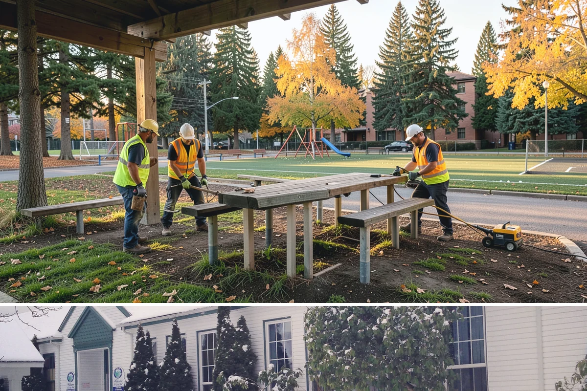Court Crack Repair in Pacific, King County, WA - Repairs perform best in dry summer weather when the slab is fully dry and daytime temperatures support proper curing.