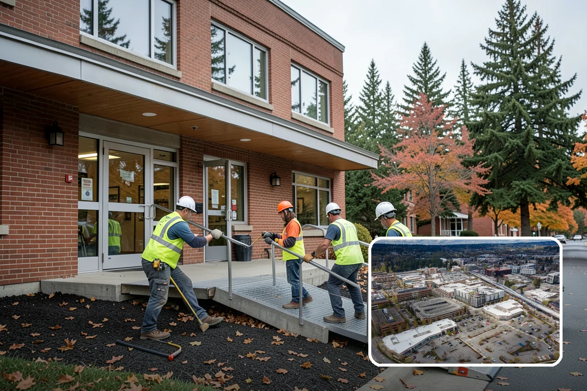 Court Crack Repair in Redmond, King County, WA - Prevents trip hazards that expose the agency to liability